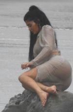 Wet KYLIE JENNER on the Photoshoot in Malibu 06/05/2019