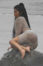 Wet KYLIE JENNER on the Photoshoot in Malibu 06/05/2019