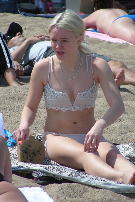 ZARA LARSSON in Bikini at a Beach in Barcelona 06/06/2019