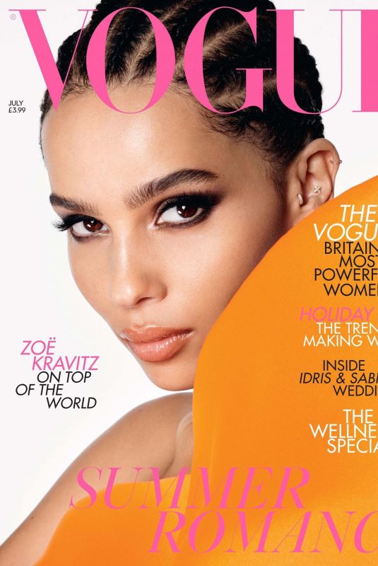 ZOE KRAVITZ in Vogue Magazine, UK July 2019