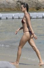 ALESSANDRA AMBROSIO in Bikini at a Beach in Mykonos 07/13/2019