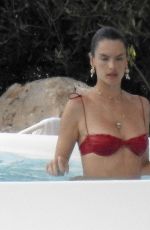 ALESSANDRA AMBROSIO in BIkini at a Pool in Ibiza 07/08/2019