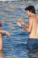 ALESSANDRA AMBROSIO in Bikini on the Beach in Mykonos 07/13/2019