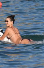ALESSANDRA AMBROSIO in Bikini on the Beach in Mykonos 07/13/2019