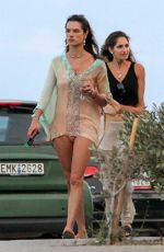 ALESSANDRA AMBROSIO Out and About on Mykonos Island 07/16/2019