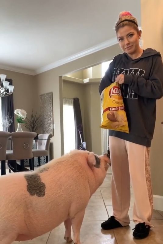 ALEXA BLISS with Her Larry-Steve Pig – Instagram Photos 07/27/2019
