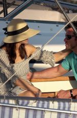 ALEXANDRA DADDARIO and Brendan Wallace at a Yacht in Capri 07/07/2019