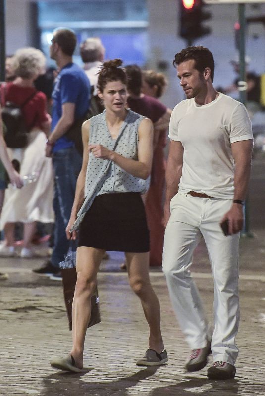 ALEXANDRA DADDARIO and Brendan Wallace Out for Dinner in Rome 07/07/2019