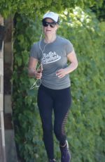 ALI LARTER Out Jogging in Los Angeles 07/02/2019