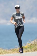 ALI LARTER Out Jogging in Los Angeles 07/02/2019