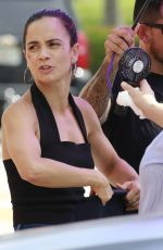 ALICE BRAGA on the Set of Queen of the South, Season 4 in Miami Beach 06/27/2019
