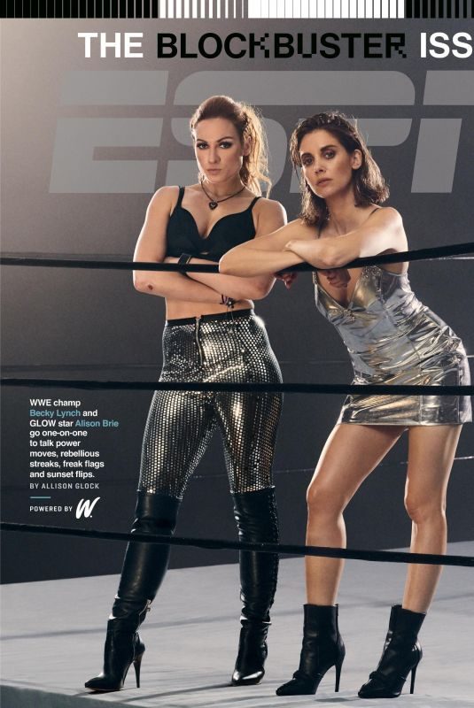 ALISON BRIE and BECKY LYNCH on the Cover of ESPN Magazine, August 2019