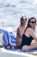 AMBER HEARD in Bikini at a Yacht on Amalfi Coast 07/27/2019