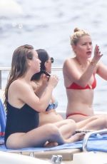 AMBER HEARD in Bikini at a Yacht on Amalfi Coast 07/27/2019