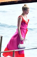 AMBER HEARD in Bikini at a Yacht on Amalfi Coast 07/27/2019