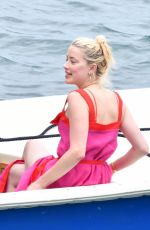 AMBER HEARD in Bikini at a Yacht on Amalfi Coast 07/27/2019