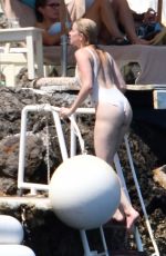 AMBER HEARD in Swimsuit at a Beach on Amalfi Coast 07/28/2019