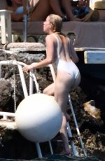 AMBER HEARD in Swimsuit at a Beach on Amalfi Coast 07/28/2019