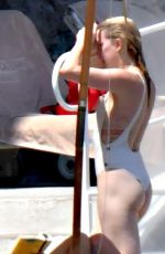 AMBER HEARD in Swimsuit at a Beach on Amalfi Coast 07/28/2019