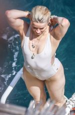 AMBER HEARD in Swimsuit on Vacation on Amalfi Coast 07/28/2019