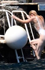 AMBER HEARD in Swimsuit on Vacation on Amalfi Coast 07/28/2019