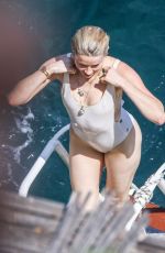 AMBER HEARD in Swimsuit on Vacation on Amalfi Coast 07/28/2019