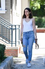 ANA DE ARMAS in Denim Out with Her Dog in Los Angeles 07/30/2019