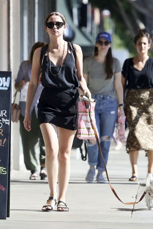 ANA DE ARMAS Out Shopping with Her Dog Elvis in Los Angeles 07/24/2019