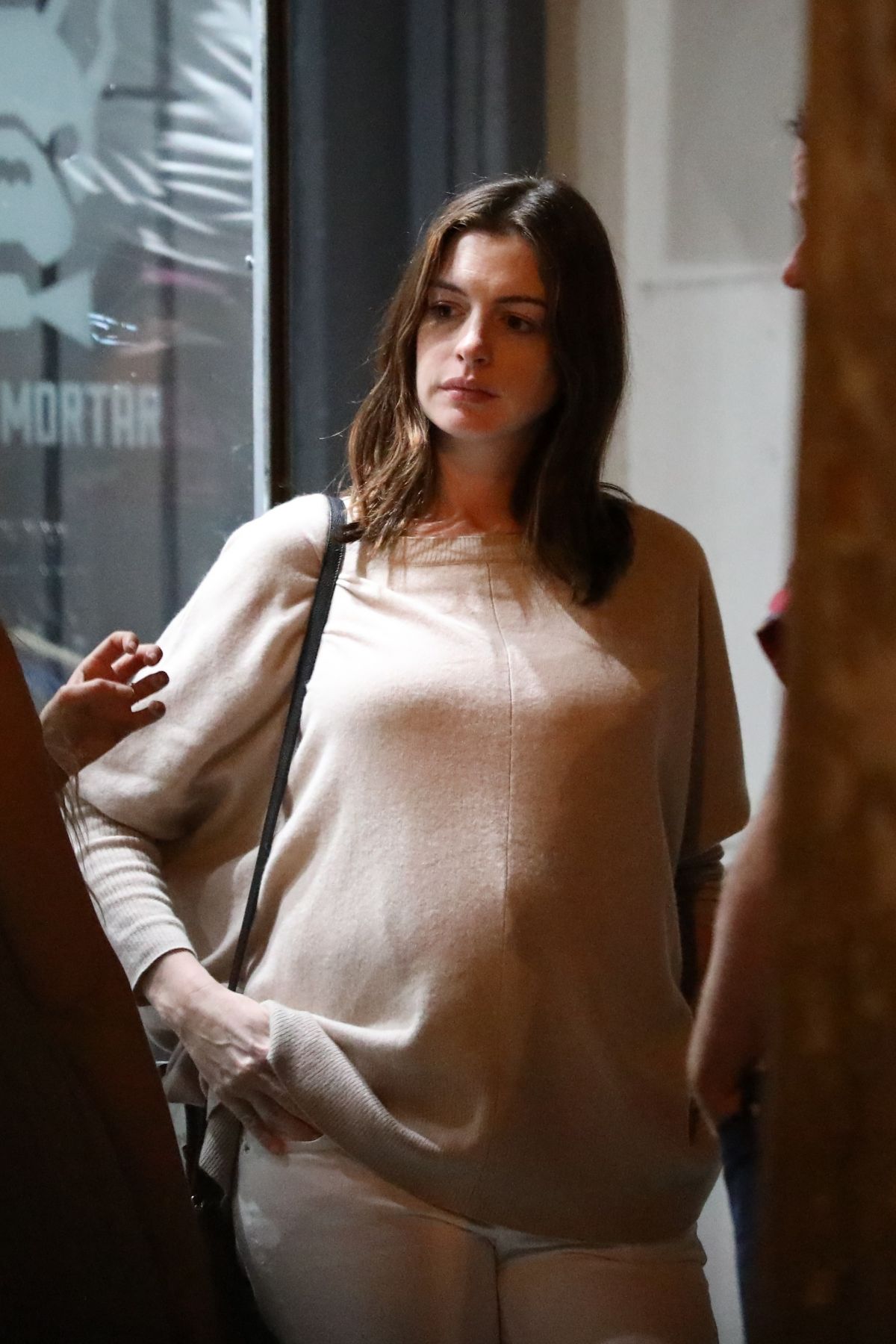 ANNE HATHAWAY at Jinpachi Sushi in West Hollywood 07/26/2019. 