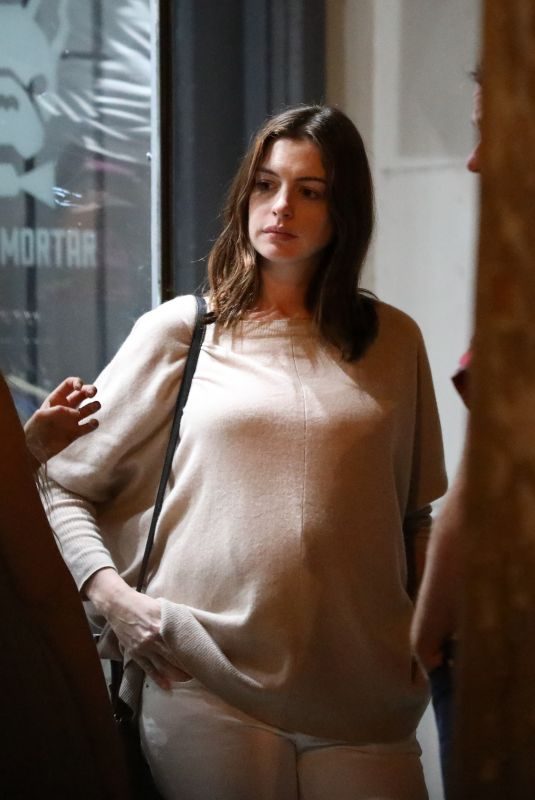 ANNE HATHAWAY at Jinpachi Sushi in West Hollywood 07/26/2019