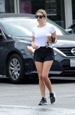 ASHLEY BENSON in Shorts Out for Coffee in Studio City 07/23/2019