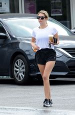 ASHLEY BENSON in Shorts Out for Coffee in Studio City 07/23/2019
