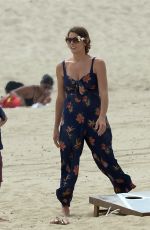 ASHLEY GREENE at a Beach Party in Los Angeles 07/14/2019