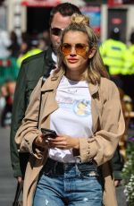 ASHLEY ROBERTS in Ripped Jeans Out in London 06/27/2019