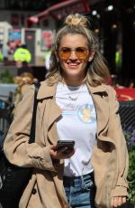 ASHLEY ROBERTS in Ripped Jeans Out in London 06/27/2019