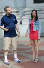 BEL POWLEY on the Set of Judd Apatow