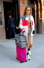 BELLA HADID Leaves Her Apartment in New York 07/25/2019