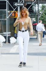 BELLA HADID Out and About in New York 07/17/2019
