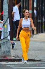 BELLA HADID Out and About in New York 07/22/2019