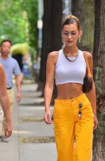 BELLA HADID Out and About in New York 07/22/2019