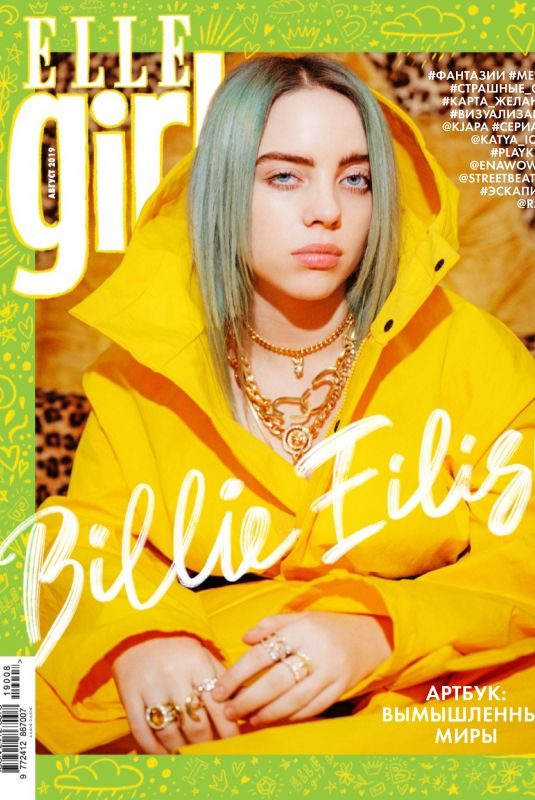 BILLIE ELLISH in Elle Girl Magazine, Russia August 2019