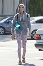 BRIE LARSON Heading to Yoga Class in Los Angeles 07/13/2019