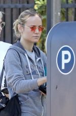 BRIE LARSON Heading to Yoga Class in Los Angeles 07/13/2019