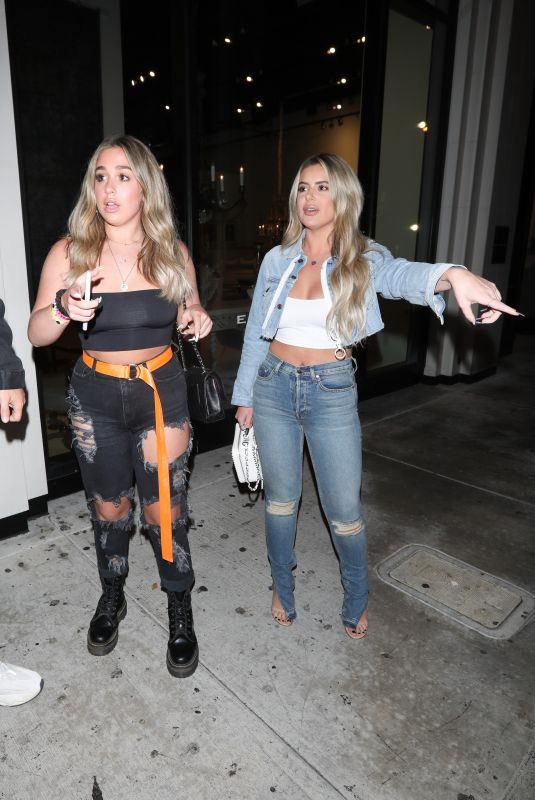 BRIELLE and ARIANA BIERMANN at Catch LA in West Hollywood 07/17/2019