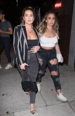 BRIELLE and ARIANA BIERMANN Out for Dinner in West Hollywood 07/19/2019