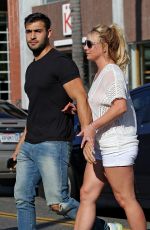 BRITNEY SPEARS and Sam Asghari Out in Beverly Hills 07/12/2019