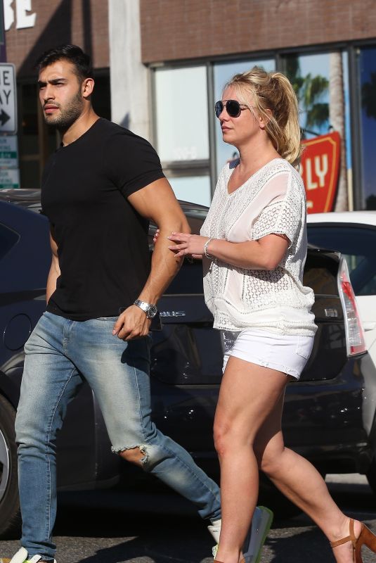 BRITNEY SPEARS and Sam Asghari Out in Beverly Hills 07/12/2019