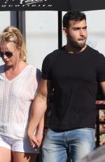 BRITNEY SPEARS and Sam Asghari Out in Beverly Hills 07/12/2019