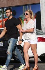 BRITNEY SPEARS and Sam Asghari Out in Beverly Hills 07/12/2019