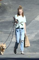 BRITT ROBERTSON Out with Her Dogs in Los Angeles 07/23/2019